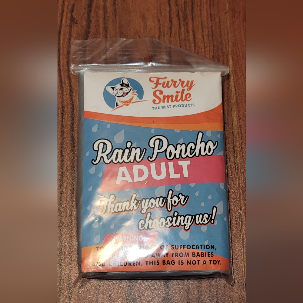 Adult rain poncho